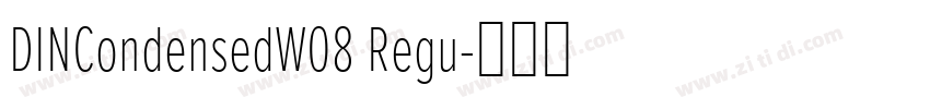 DINCondensedW08 Regu字体转换